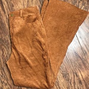 Brown bell bottom pants